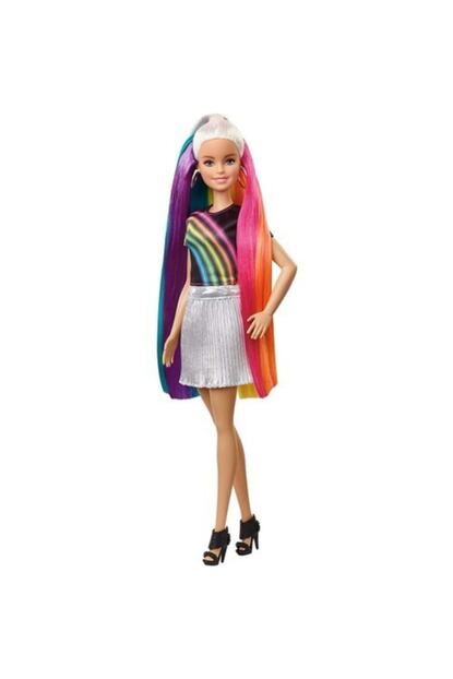 Mattel Barbie Gokkusagi Renkli Saclar Oyun Seti Trendyol