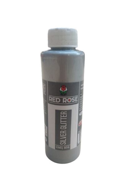 red rose akrilik boya yaldizli gumus