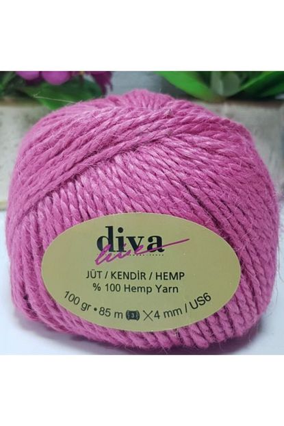 Diva Naturel Renkli Jut Ip Pembe Trendyol