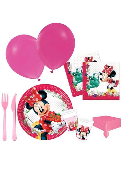Minnie Mouse Kirmizi Dogum Gunu Parti Seti 8 Kisilik Trendyol