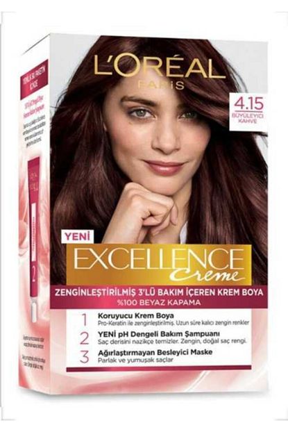 L Oreal Paris Excellence Creme 4 15 Buyuleyici Kahve Sac Boyasi Trendyol