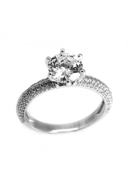 Alis Silver 925 Ayar Gumus Buyuk Zirkon Tasli Tektas Yuzuk Trendyol