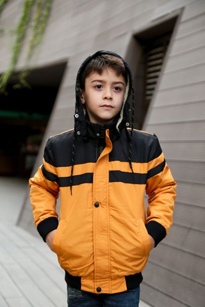 Pina Kids Erkek Cocuk Sari Mont Kaban Trendyol