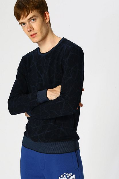T Box Erkek Mavi Sweatshirt 502957845 Trendyol
