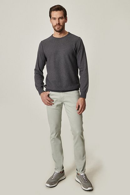 Altinyildiz Classics Erkek Su Yesil 360 Derece Her Yone Esneyen Rahat Slim Fit Pantolon Trendyol