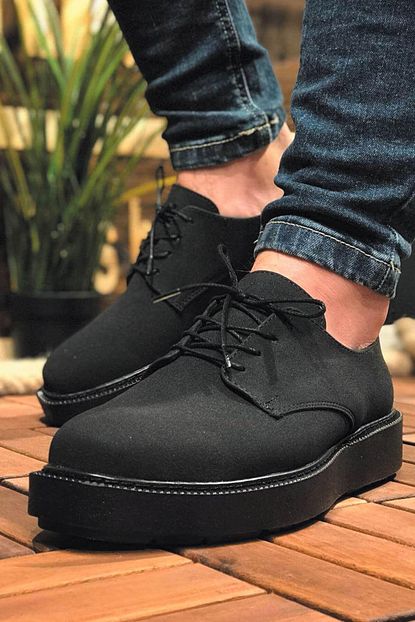 Mida Shoes Erkek Siyah Klasik Suet Ayakkabi Trendyol