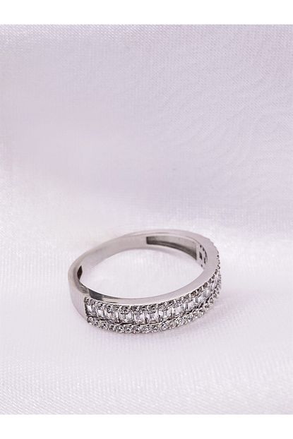 B Jewelry Tasarim Altin Yarim Tur Baget Yuzuk Trendyol