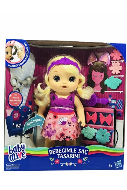 Baby Alive Kiz Cocuk Mor Bebegimle Sac Tasarimi Trendyol
