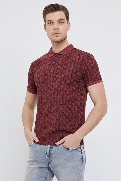 Loft Erkek Kirmizi Polo Yaka T Shirt Lf2023253 Trendyol