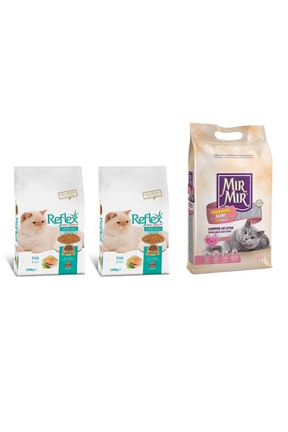 Reflex Balikli Kisir Kedi Mamasi 3 Kg Mirmir Kedi Kumu 10 Lt Trendyol