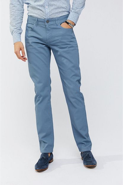 Avva Erkek Acik Mavi 5 Cepli Armurlu Slim Fit Pantolon A91s3082 Trendyol