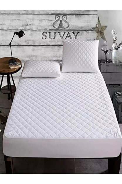 Suvay Kapitone Fitted Sivi Gecirmez Alez Full Kenar Ses Cikarmayan 90x190 Tek Kisilik Yatak Alezi Trendyol