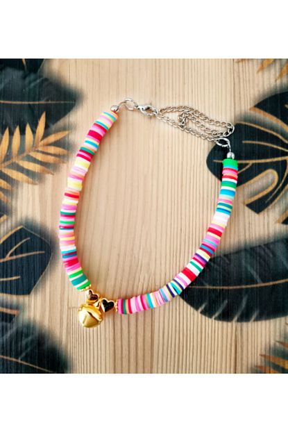 Enpatili Zilli Kalpli Gold Ayarlanabilir Kedi Tasmasi Kedi Kolyesi Renkli Trendyol