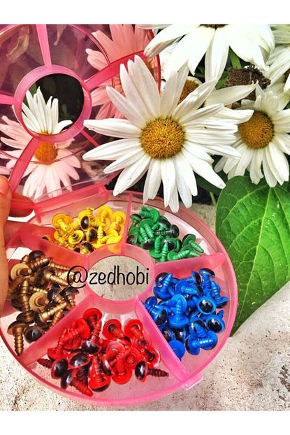 Zedhobi 50 Cift 100 Adet Kutulu 8 10 12mm 6 Renk Karisik Amigurumi Guvenli Vidali Goz Seti Fiyati Yorumlari Trendyol