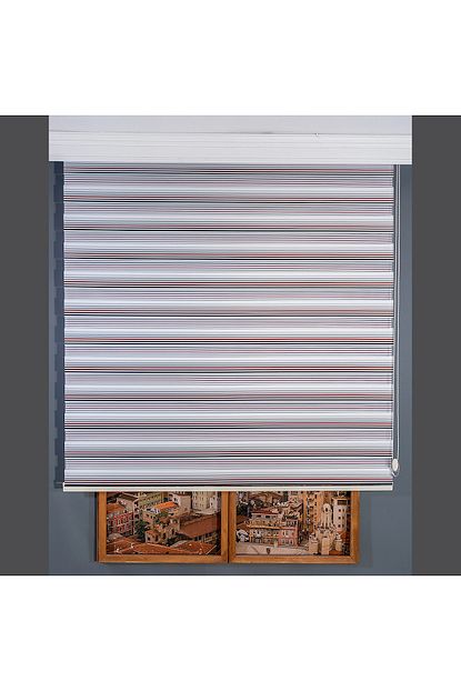 Aniper Zebra Perde Kirmizi Gri Siyah Renk Gecisli Plise 250x260 Cm Trendyol