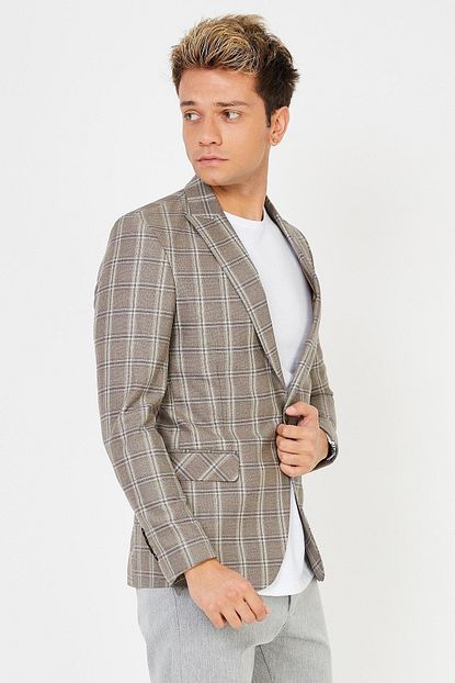 Enuygunenmoda Erkek Kahverengi Blazer Ceket Trendyol
