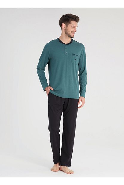 Blackspade Erkek Pijama Takimi 30339 Yesil Trendyol