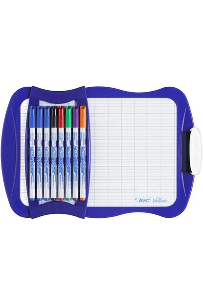 Bic Karisik Renk Mini Cocuk Beyaz Tahta Seti 21x31cm Ve 8 Adet Tahta Kalemi 1721 Ve Silgi 967444 Trendyol