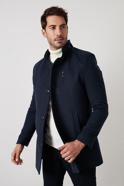 Buratti Slim Fit Pamuklu Kase Kaban Erkek Kaban 5840099 Trendyol