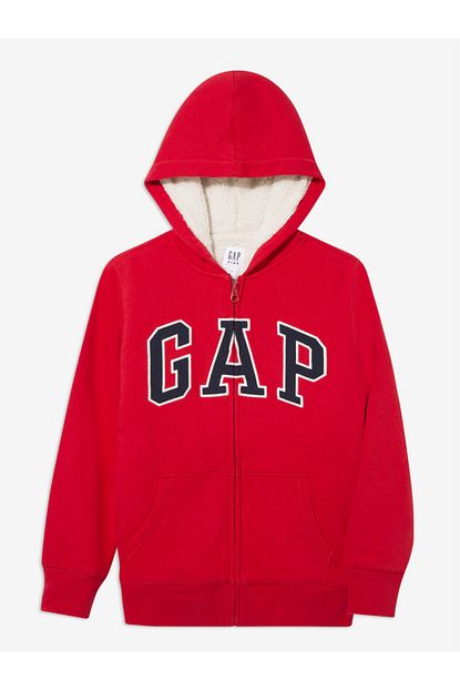 Gap Erkek Cocuk Erkek Kirmizi Logo Kapusonlu Sweatshirt Trendyol