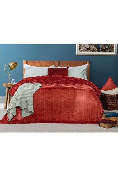 Madame Coco Kiremit Emile Wellsoft Tek Kisilik Cift Tarafli Emboss Battaniye Trendyol