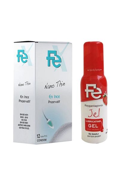 Fe Nano Thin En Ince Prezervatif 12 Li Kayganlastirici Jel Cilekli 100 Ml Trendyol