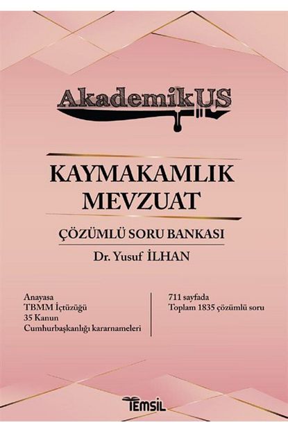 Temsil Kitap Akdemikus Kaymakamlik Mevzuat Cozumlu Soru Bankasi Trendyol