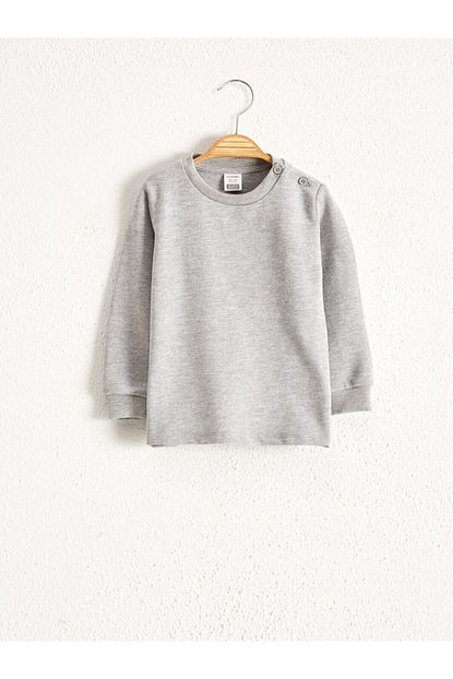 Lc Waikiki Erkek Bebek Gri Melanj D5p Sweatshirt Trendyol