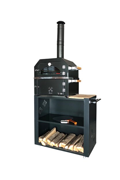 Sabah Tekerlekli Komurlu Bahce Firini Mangal Barbeku Seti Trendyol