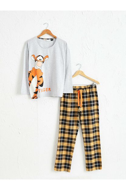 Lc Waikiki Kiz Cocuk Sari Ekoseli Pijama Takim Trendyol