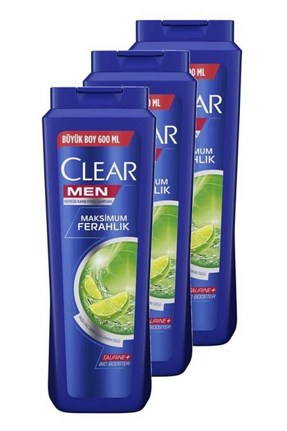 Clear Men Yagli Sac Derisi Icin Maksimum Ferahlik Sampuan 600 Ml Uclu Set Trendyol