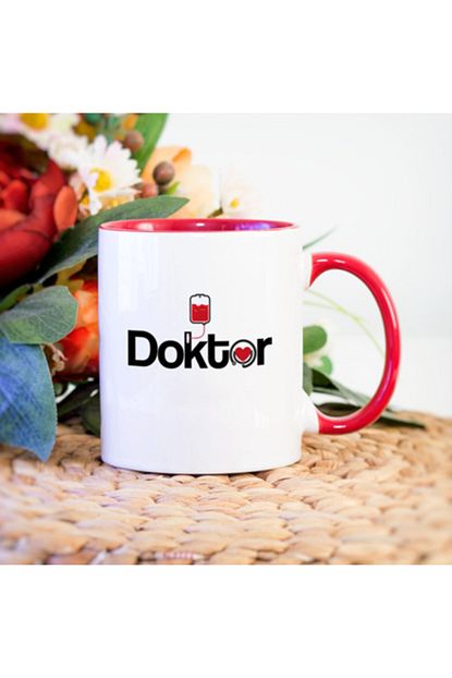 Monarkhediyelik Kirmizi Doktor Yazili Kupa Bardak Trendyol