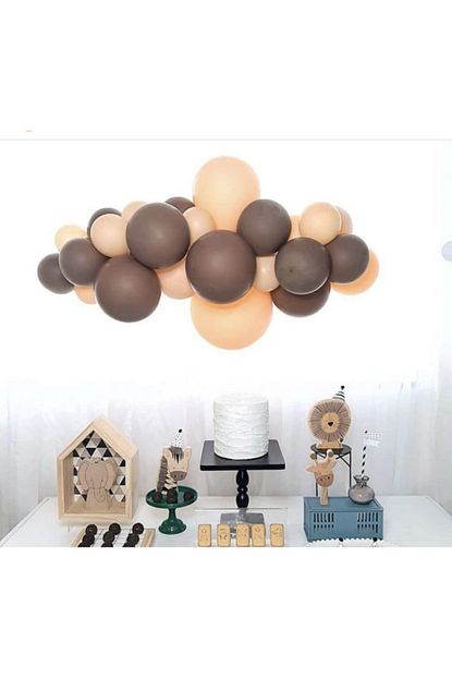 Canbayhobi Kahverengi Somon Pastel Renk Balon Zinciri Trendyol