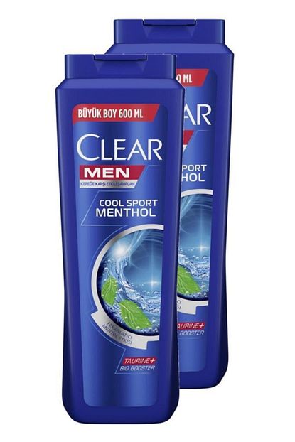 Clear Men Cool Sport Menthol Erkek Sampuan 600 Ml Ikili Set Trendyol