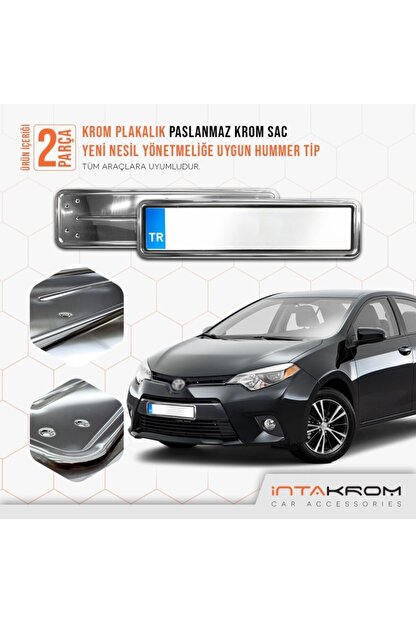Intachrom Toyota Corolla Krom Plakalik Hummer Tip 2 Adet Trendyol