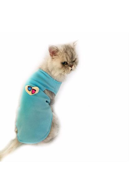 Kemique Happy Feet Blue Atlet Kedi Kiyafeti Kedi Elbisesi Medium 2 2 5 Kg Trendyol