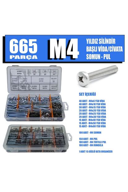 Site Hirdavat 665 Parca M4 Ysb Vida Civata Somun Pul Seti Trendyol