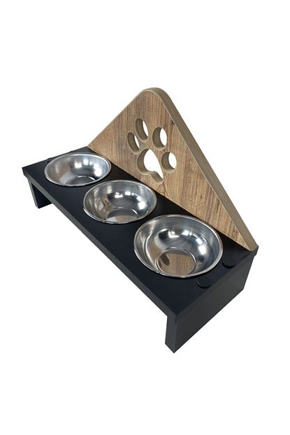 Odunconcept 3 Lu Ahsap Kedi Mama Ve Su Kabi Pati Trendyol