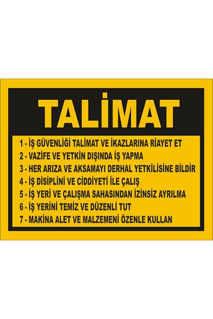 Birim Matbaa Uyari Levhalari Is Guvenligi Ikaz Levhalari Trendyol
