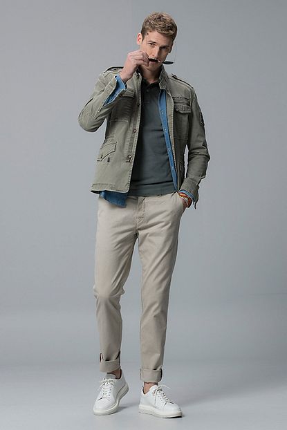 Lufian Erkek Slim Fit Arvian Spor Chino Pantolon Bej 111190016100550 Trendyol