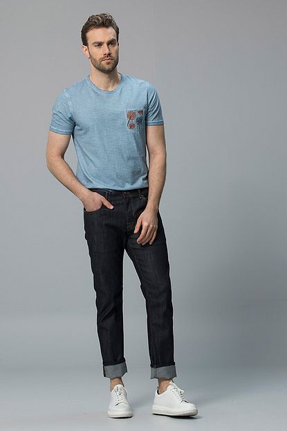 Lufian Erkek Straight Fit Hector Smart Jean Pantolon Koyu Lacivert 111200011100210 Trendyol