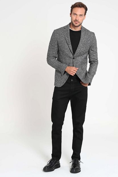 Lufian Erkek Slim Fit Colmar Spor Blazer Ceket Gri 112140035100150 Trendyol