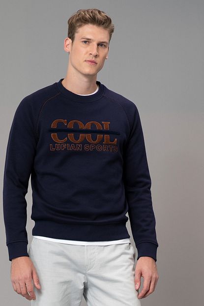 Lufian Erkek Kors Sweatshirt Lacivert 112030013100200 Trendyol