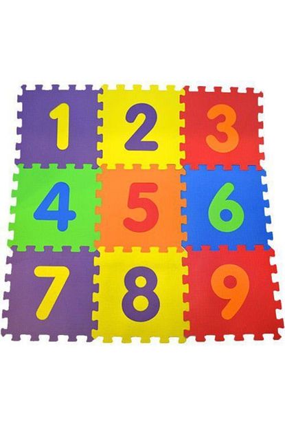Ar Puzzle Worlds 9 Parca Rakamli Oyun Mati 33 Cm X 33 Cm Sayilar Yer Mati Trendyol