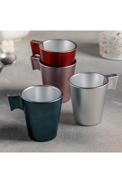 Luminarc Kirmizi Flashy Espresso Temperli Fincan Seti 8 Cl Trendyol