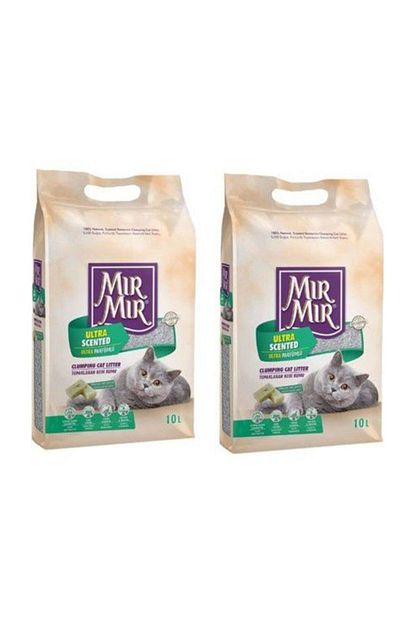 Mir Mir Mirmir Beyaz Sabun Kokulu Topaklasan Ince Taneli Kedi Kumu 10 Litre 2 Adet Trendyol