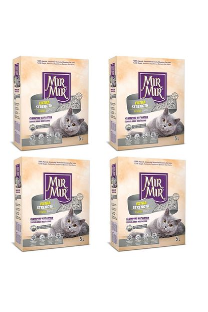 Mir Mir Aktif Karbonlu Bentonit Kedi Kumu 5 L X 4 Adet Trendyol