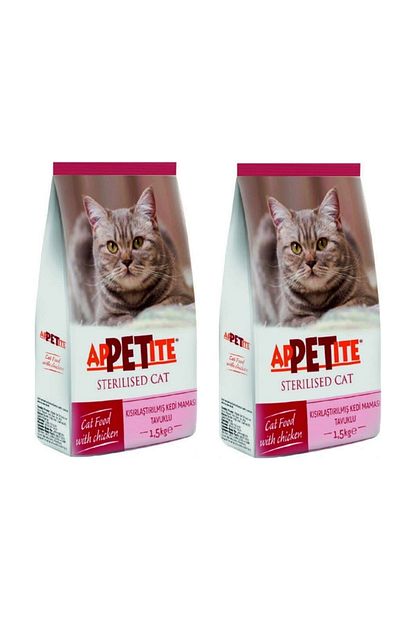 Appetite Sterilised Tavuk Etli Kisirlastirilmis Kedi Mamasi 1 5 Kg 2 Adet Trendyol