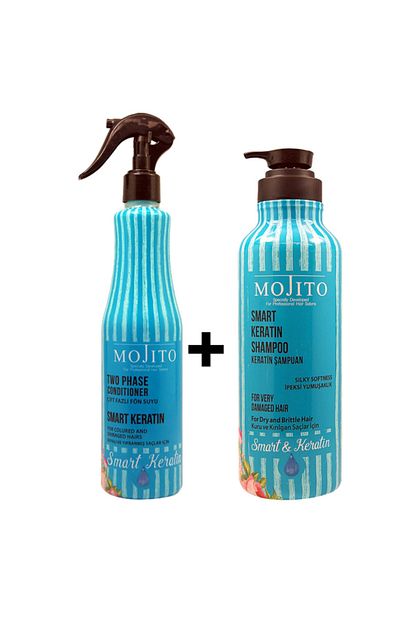 Mojito Keratin Yagli Cift Fazli Fon Suyu 400 Ml Mat Ve Cansiz Saclar Icin Keratin Sampuan 1000 Ml Trendyol