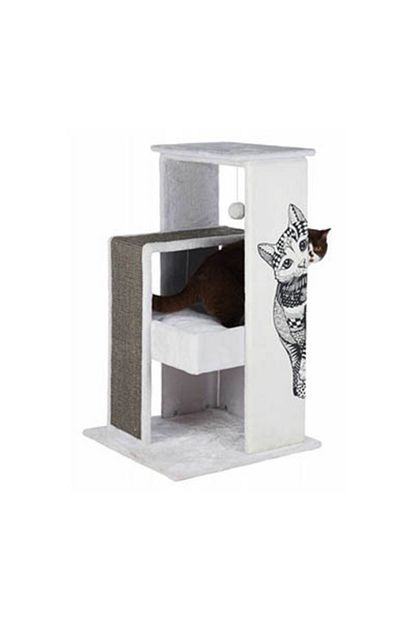 Trixie Kedi Tirmalama Oyun Evi 101cm Beyaz Gri Trendyol